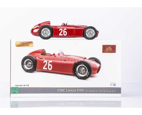 CMC 1:18 Lancia D50 1955 Monaco GP Alberto Ascari #26, M-176, in original box with certificate, instruction sheet, swing tag,
