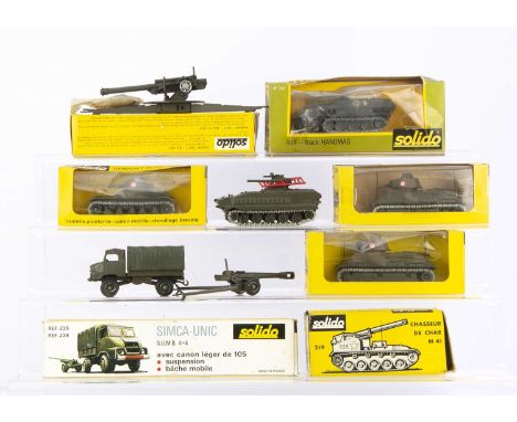 Solido Military Diecast, 234 Somua S 35 (2), 233 Renault R 35, 241 Half-Track Hanomag, 204 "105 F" Canon De Forteresse, 235 S