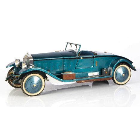 A Large Scale Scratch Built Rolls-Royce Silver Ghost Roadster, nicely detailed model, constructed from modelling card, wood, 