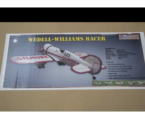An unmade ECOM-RC Weddell-Williams Racer L model Aircraft kit. appears complete, in very large original box, E, box G-VG