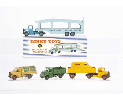 Dinky Toys Bedford's, 982 Pullmore Car Transporter, mid-blue cab and hubs, light blue back and decks, in original box, with l