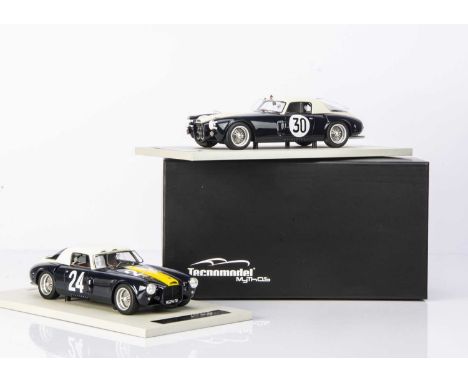 Tecnomodel Mythos Series 1:18 Lancia D20 Coupe, Targa Florio 1953 Car #24 Felice Bonnetto, ltd edition of 40, on plinth in or