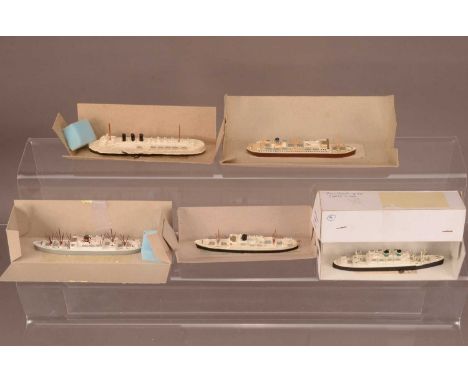 Waterline Models 1:1200 scale,  Hein Muck (attrib.) - USA passenger ship Maui, 1938, HM255, Southern Prince, British passenge