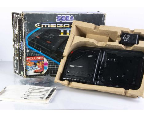 Sega Mega CD II, in original box with manual, joining plate, two connector plates and AC Adaptor, G, untested, box F