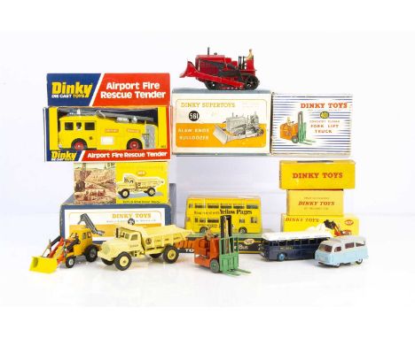 Boxed Dinky Toy Commercials, 263 Airport Fire Rescue Tender, 283 B.O.A.C Coach, 295 Autobus Atlas, 564 Elevator Loader, 295 A