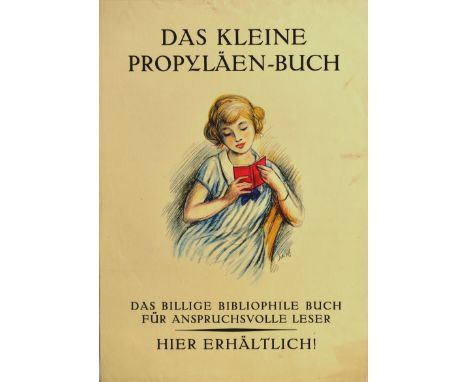 Original vintage advertising poster for book lovers - Das kleine Propylaen-buch Das billige bibliophile buch fur anspruchsvol