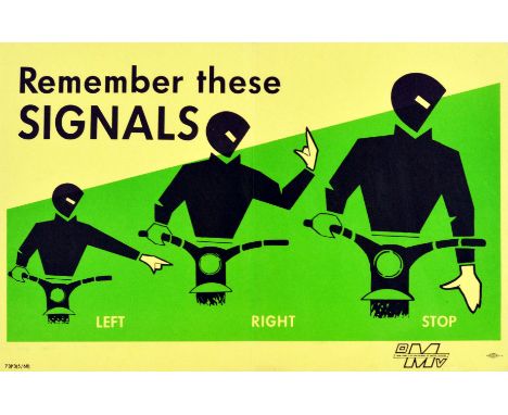 Original vintage road safety propaganda poster issued by the New York State Department of Motor Vehicles with the bold text a