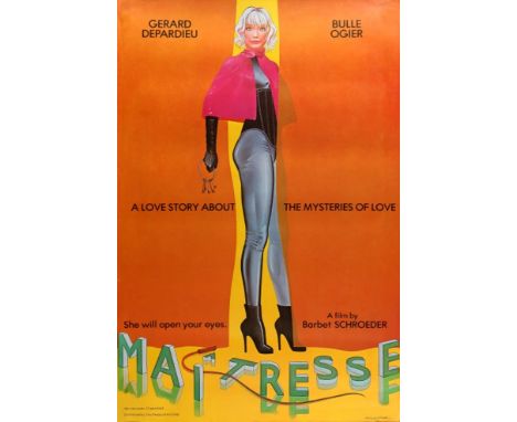 Original vintage movie poster for the 1975 French romantic comedy film Maitresse directed by Barbet Schroeder and starring Bu