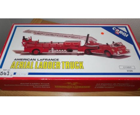 Boxed Corgi 1:50 scale American LaFrance aerial ladder truck