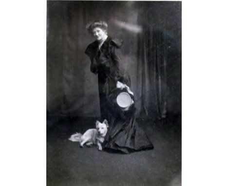 Thomas Annan &amp; Sons, Scotland, Portrait of a Lady and her Dog, c.1920, photographic print, framed and glazed, 19 x 14cm 
