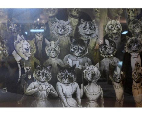 Scarce Louis Wain 'We Won't Go Home Till Morning' Happy Christmas