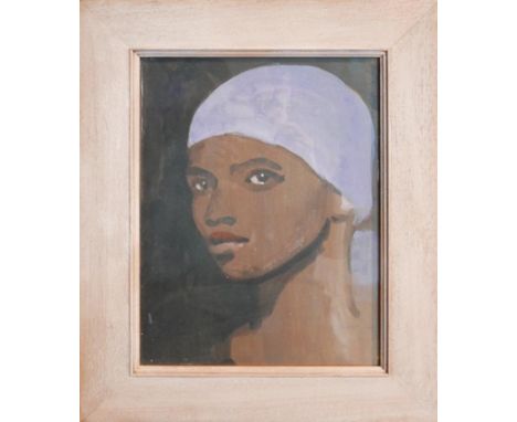 Anya Tchepets (Russian, b.1970), Head and Shoulder Portrait of an African Lady, watercolour, signed and dated 2018 to lower r