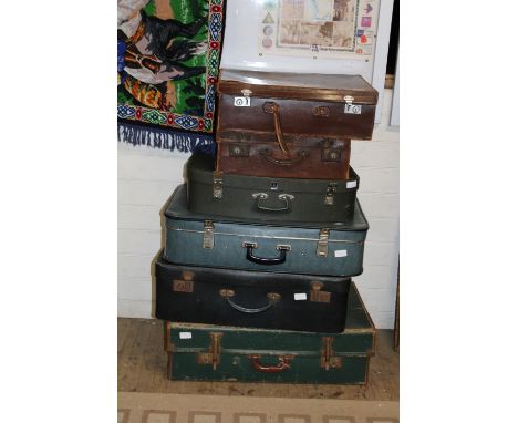 A selection of vintage suitcasesCollection Only 
