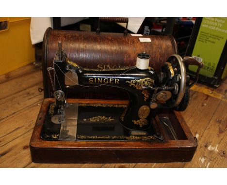 A vintage Singer sewing machine 