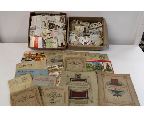 A large selection of vintage cigarette albums &amp; loose cigarette cards 