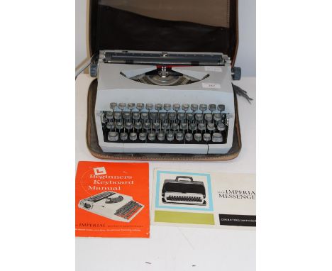 A vintage Imperial portable typewriter 