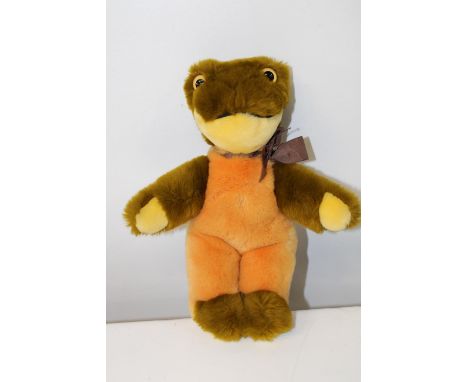 A Steiff frog 10 iches tall 