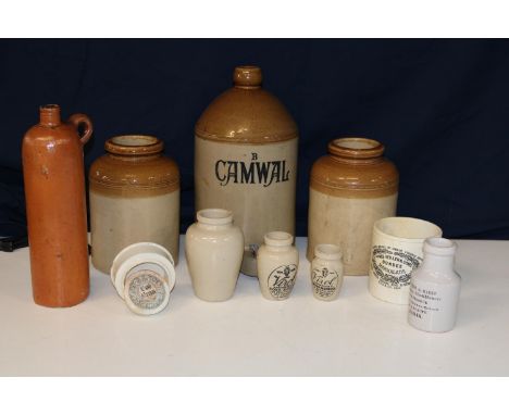 A collection of vintage salt glazed ceramics etc Largest 35cm tall 