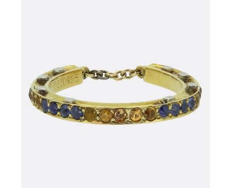 Antique Sapphire and Citrine Good Luck Horseshoe Ring.                     Weight:Â&nbsp;2.2Â&nbsp;grams Band Width:Â&nbsp;2m