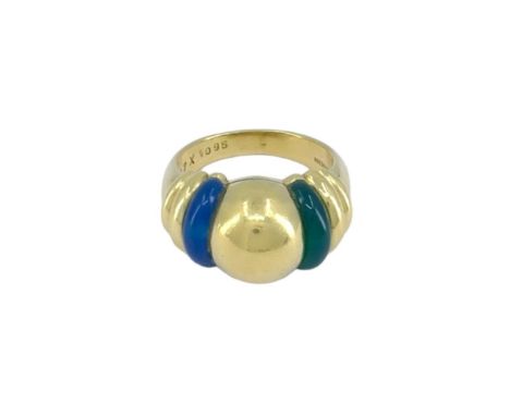 Boucheron 18k Gold Gemstones Ring.        DESIGNER:Â&nbsp;Boucheron CIRCA:Â&nbsp;1970s MATERIALS:Â&nbsp;18k Gold GEMSTONE:Â&n