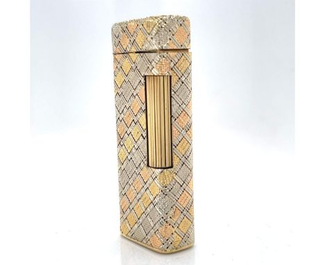Dunhill 1960â€™s 18K Tri Color Gold Lighter.                    Weighing 95.8 grams Includes Original Box and Papers!