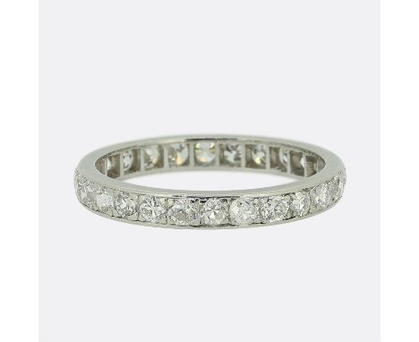 Antique Old Cut Diamond Full Eternity Ring Size P 1/2 (57).                   Weight: 2.7 grams Size: P 1/2 (57) Band Width: 