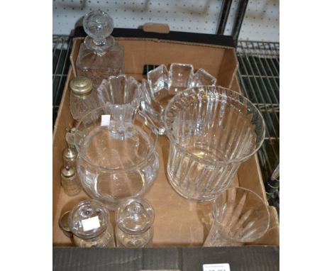 Box of domestic glass to include 'Orrefors' and 'Dartington'