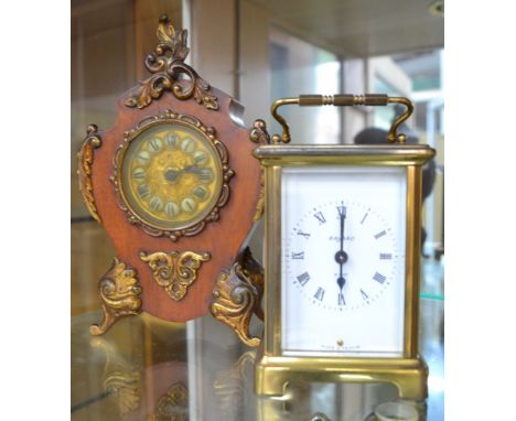 'Bayard' brass carriage clock and a Birmingham made French design timepiece