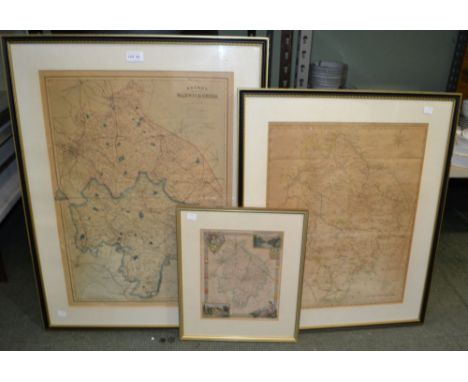 Three vintage Warwickshire county maps