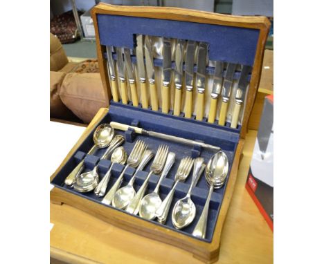 A vintage boxed canteen of cutlery