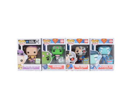 Funko Pop! 4 Superman Figures including 267, 365, 346 &amp; 419