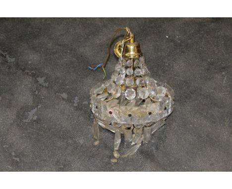 Brass and glass ceiling light fitting 