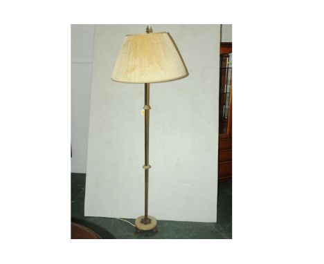Onyx and metal lamp standard with shade