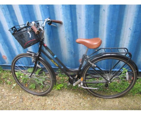 A vintage Probike black coloured ladies bicycle with Topeak basket to handlebarsLocation: G 