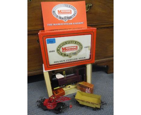 A Mamod Golden Jubilee year steam engine, limited edition, serial no 80, in original box together with Hornby Meccano train f