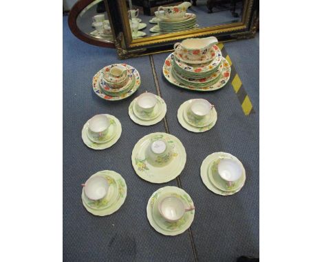 An antique Masons part dinner service with 'Bible' pattern, together with an old Royal part tea setLocation: 7:4 