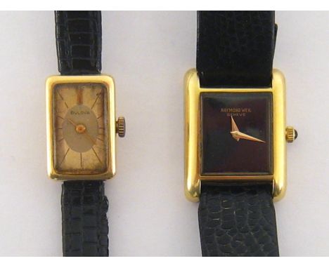 BULOVA, a lady's 18 carat gold manual wind wristwatch, no. 2/442669, ref.839, with satin and matt gilt dial and baton numeral