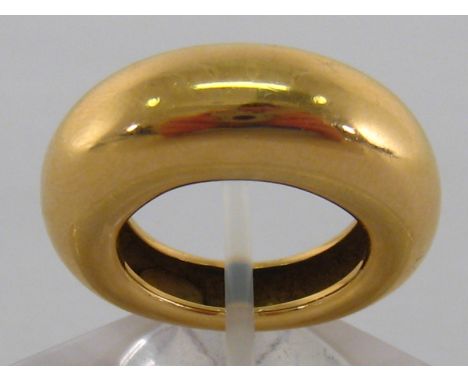 CHAUMET, a 1970s 18 carat gold ring, signed and numbered 103305, French standard mark, finger size K/L, 10.6gms
 CONDITION RE