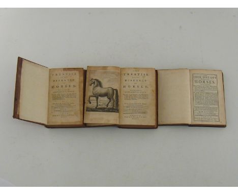 BOOKS: Gibson, William, 'A New Treatise on the Diseases of Horses', two volumes rebound with original calf boards, the first 