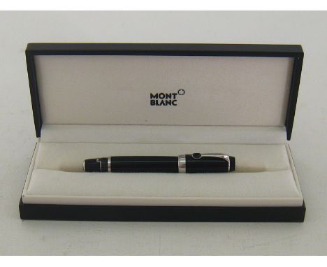 MONTBLANC, 'Boheme', a black resin safety filler fountain pen, no. HU1094605, with retractable 14k fine nib, in its fitted bo