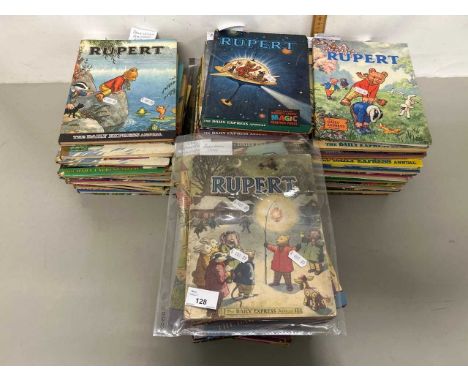 Collection of Rupert the Bear books spanning a period from 1949 through to mid 1970's, variable condition, some worn