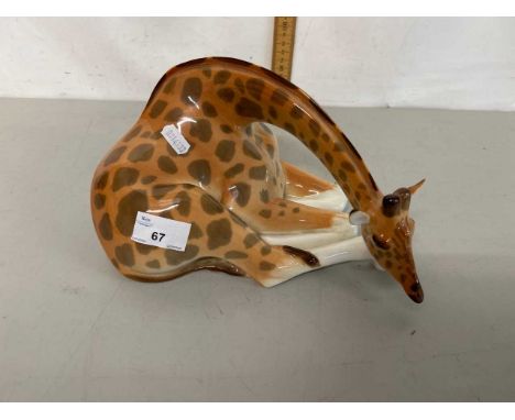 Russian porcelain model of a giraffe