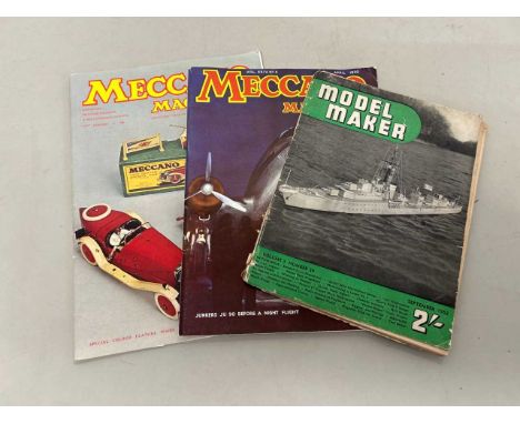 Mixed Lot: Two Meccano magazines and a volume of Model Maker (3)