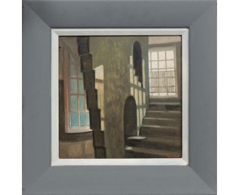 oil on canvas, signed, titled verso framed image size 31cm x 31cm, overall size 45cm x 45cm  Note: Andrew Fitzpatrick was bor