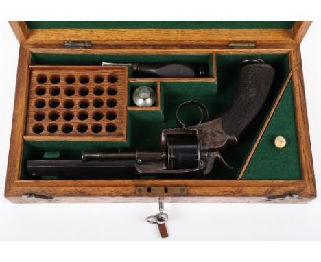 Scarce 6 Shot .442” Rimfire Single Action Webley 1864 (Design Registration) Revolver, closed frame, side engraved PATENT, Bir