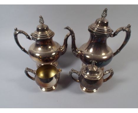 A Four Piece Silver Plated Tea Service. 