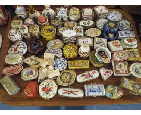 A Tray Containing A Large Number of Del Prado Enamel Trinket Boxes. 