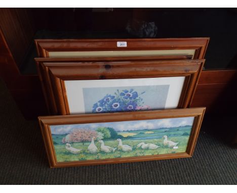 Four Pine Framed Prints. 