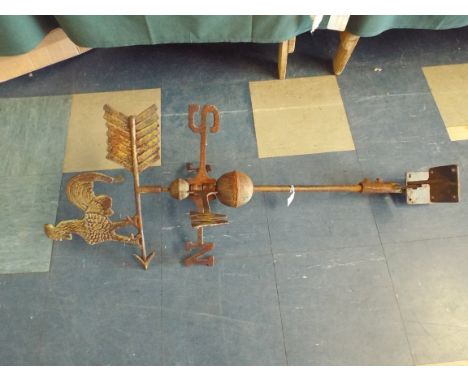 A Cast and Wrought Iron Weather Vane. 
