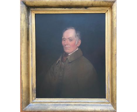 Early 19th Century English School. Oil on canvas. “Portrait of a Gentleman With a Heavy Coat”. Measures 61cm x 73cmCondition 